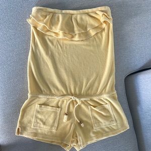 Juicy Couture 2000’s strapless terry romper coverup sz M